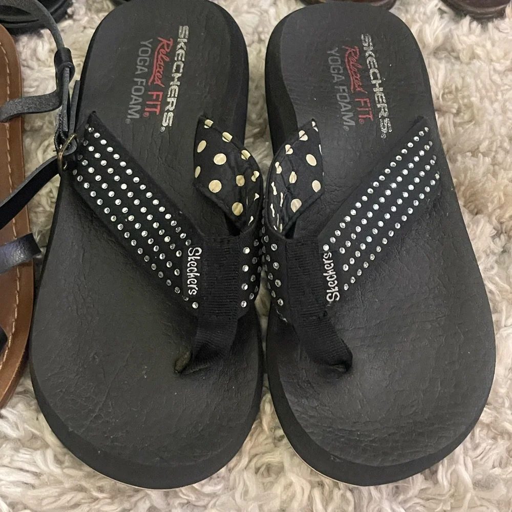 5 Pairs Women’s Size 7 Shoes Sandals Heels Bundle Dress Shoes Black‎ & Brown